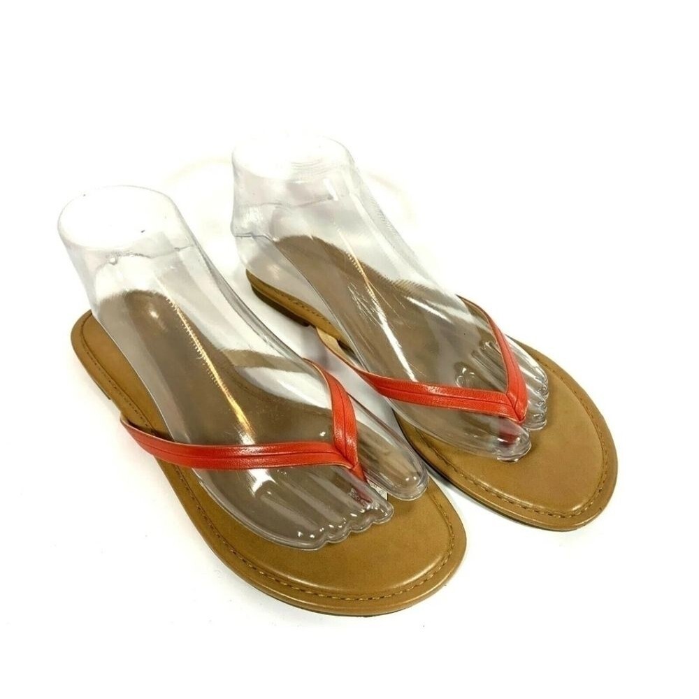 Banana Republic Womes  Sandals Slip On Summer Orange Size 8‎ M